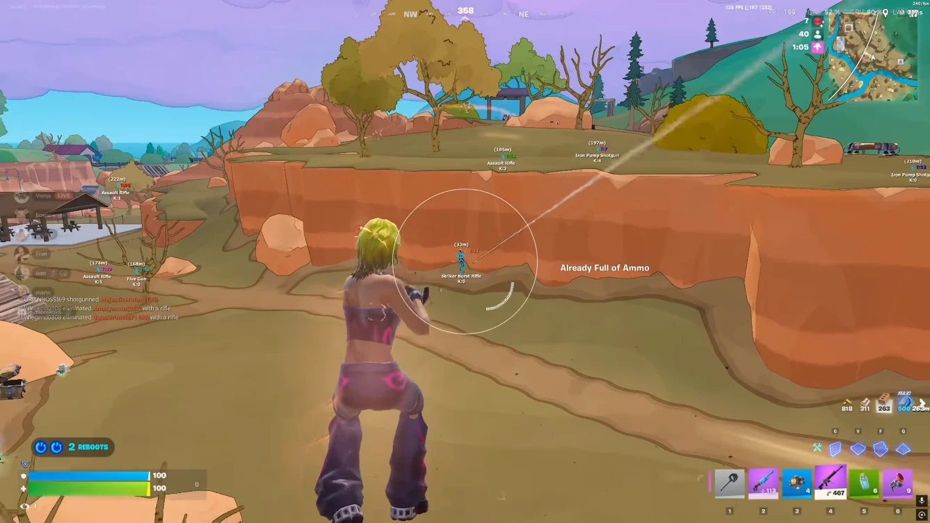 Fortnite radar and menu Fortnite cheats radar and menu in-game preview